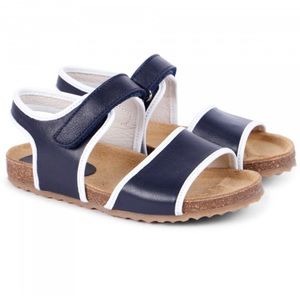 Il Gufo girls navy white trim leather sandals 23